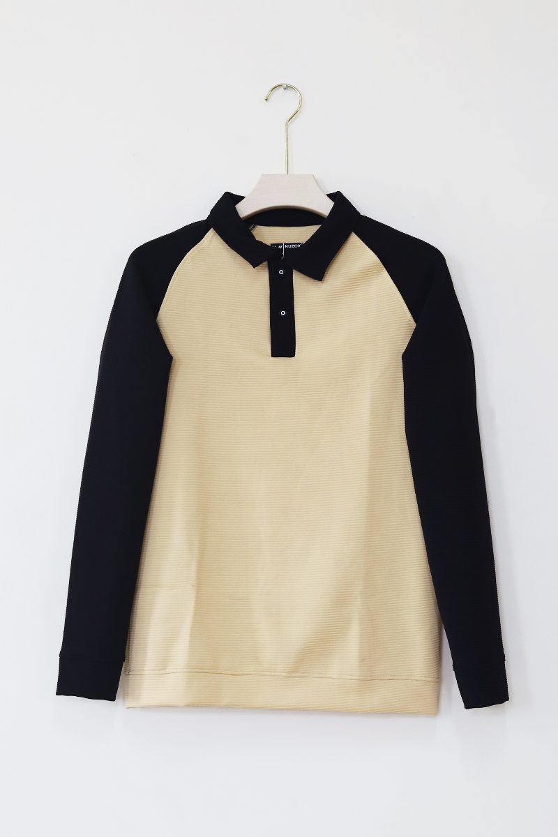 Collar Raglan Full Sleeve T -Shirt (Sandal)